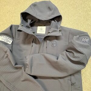 Leupold Mens Hooded Softshell Jacket Gray Textured Full Zip Medium Freedom